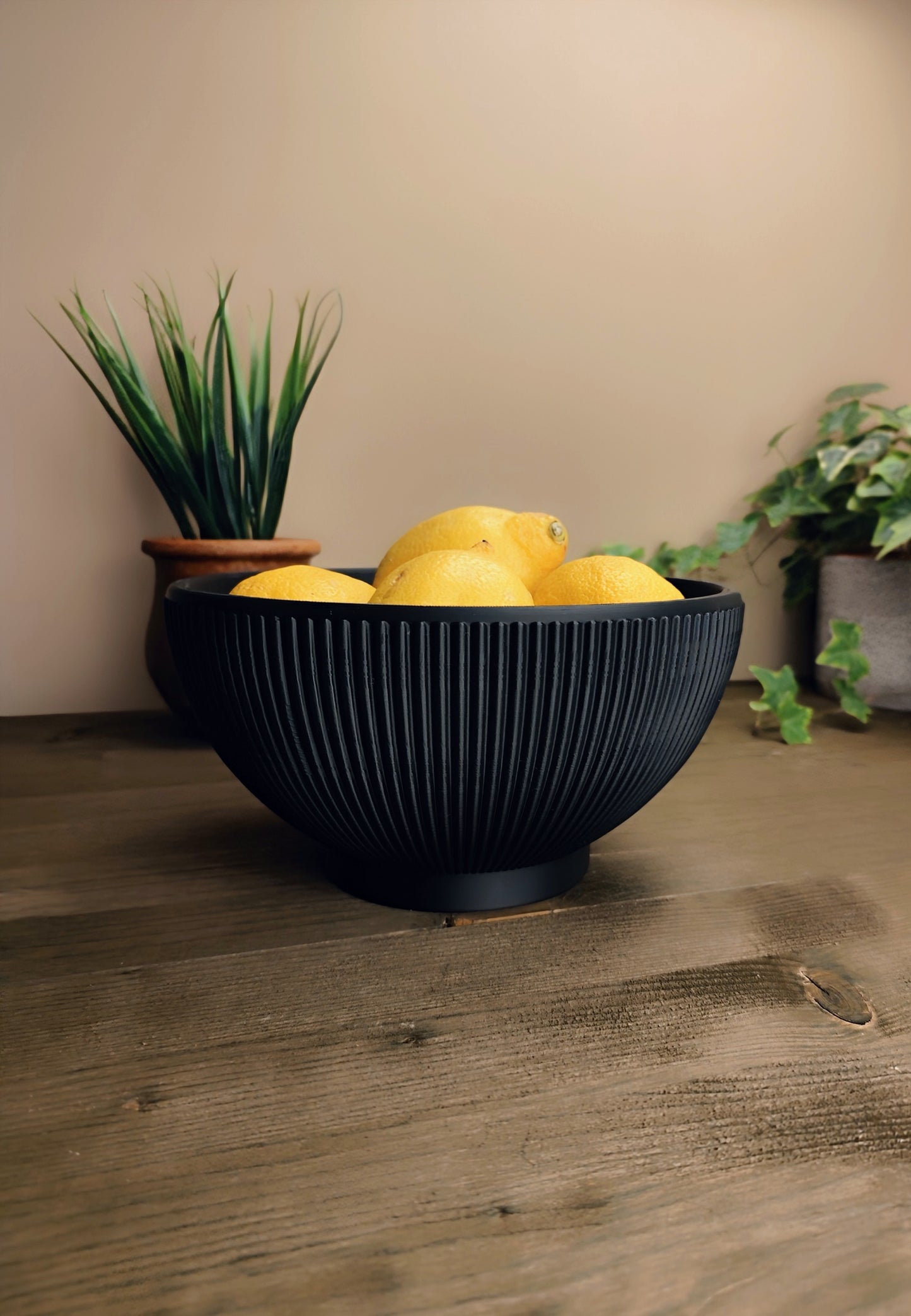 Bol Design Striée « Éclat de Citron »