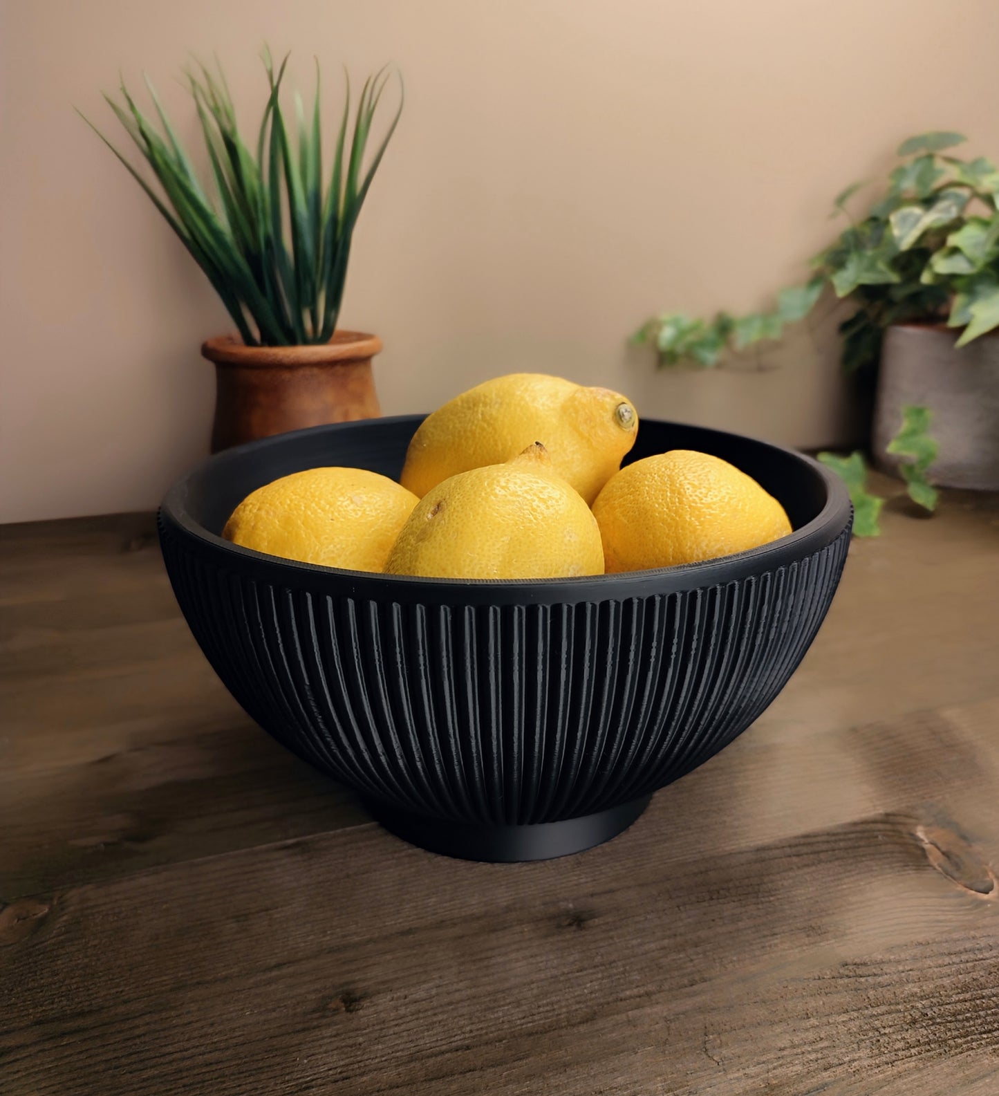 Bol Design Striée « Éclat de Citron »