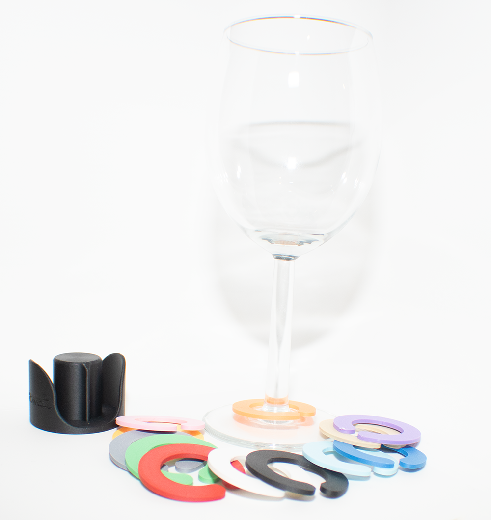 12 Repères à Verres Colorés avec Support