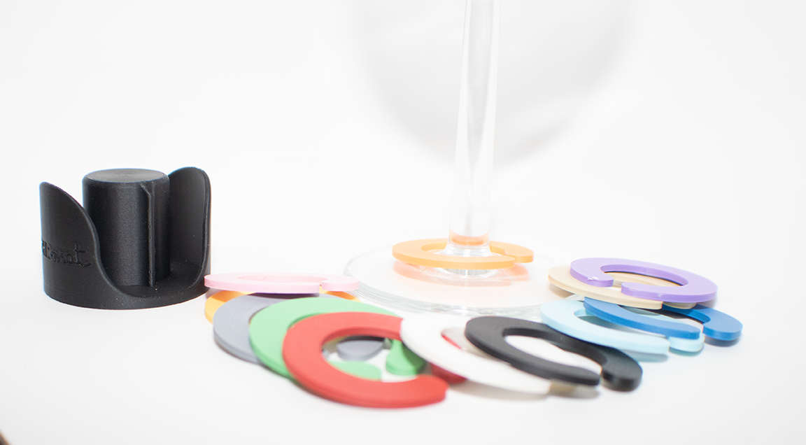 12 Repères à Verres Colorés avec Support
