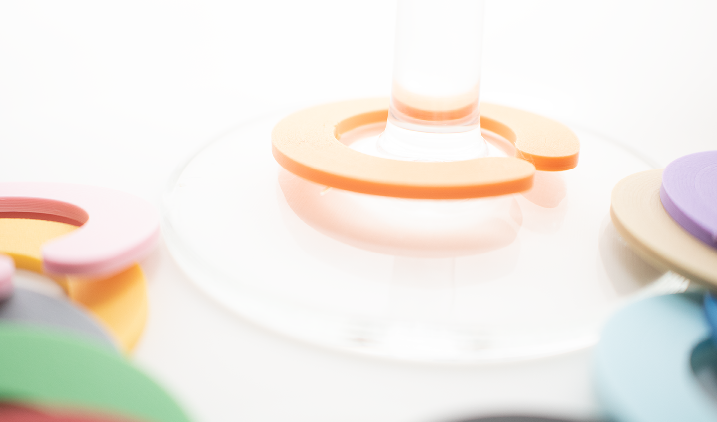 12 Repères à Verres Colorés avec Support