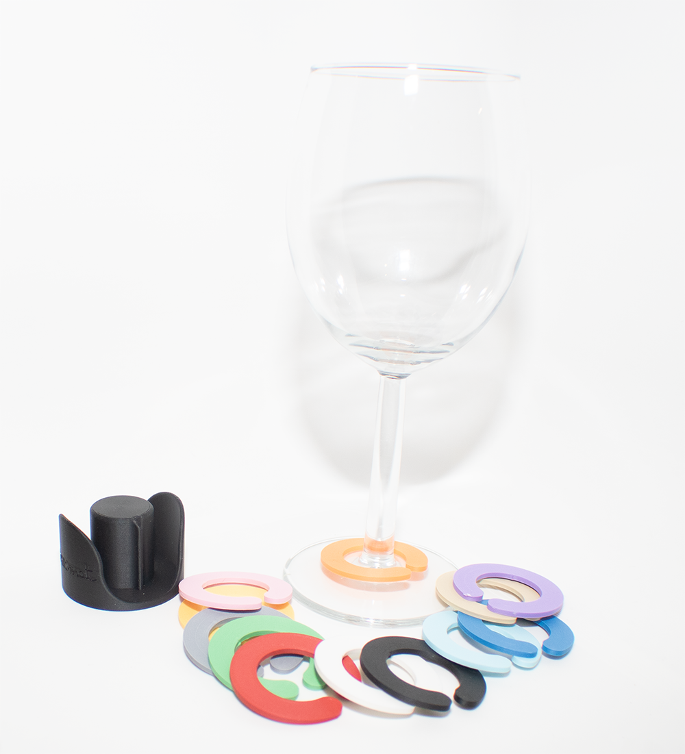 12 Repères à Verres Colorés avec Support