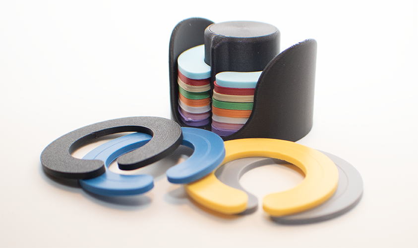 12 Repères à Verres Colorés avec Support