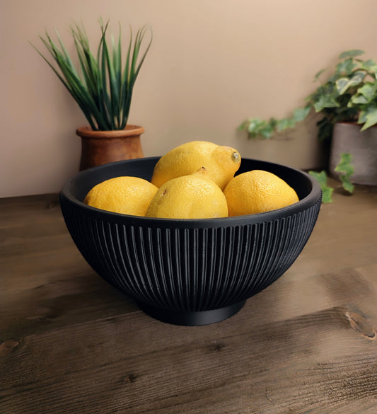 Bol Design Striée « Éclat de Citron »