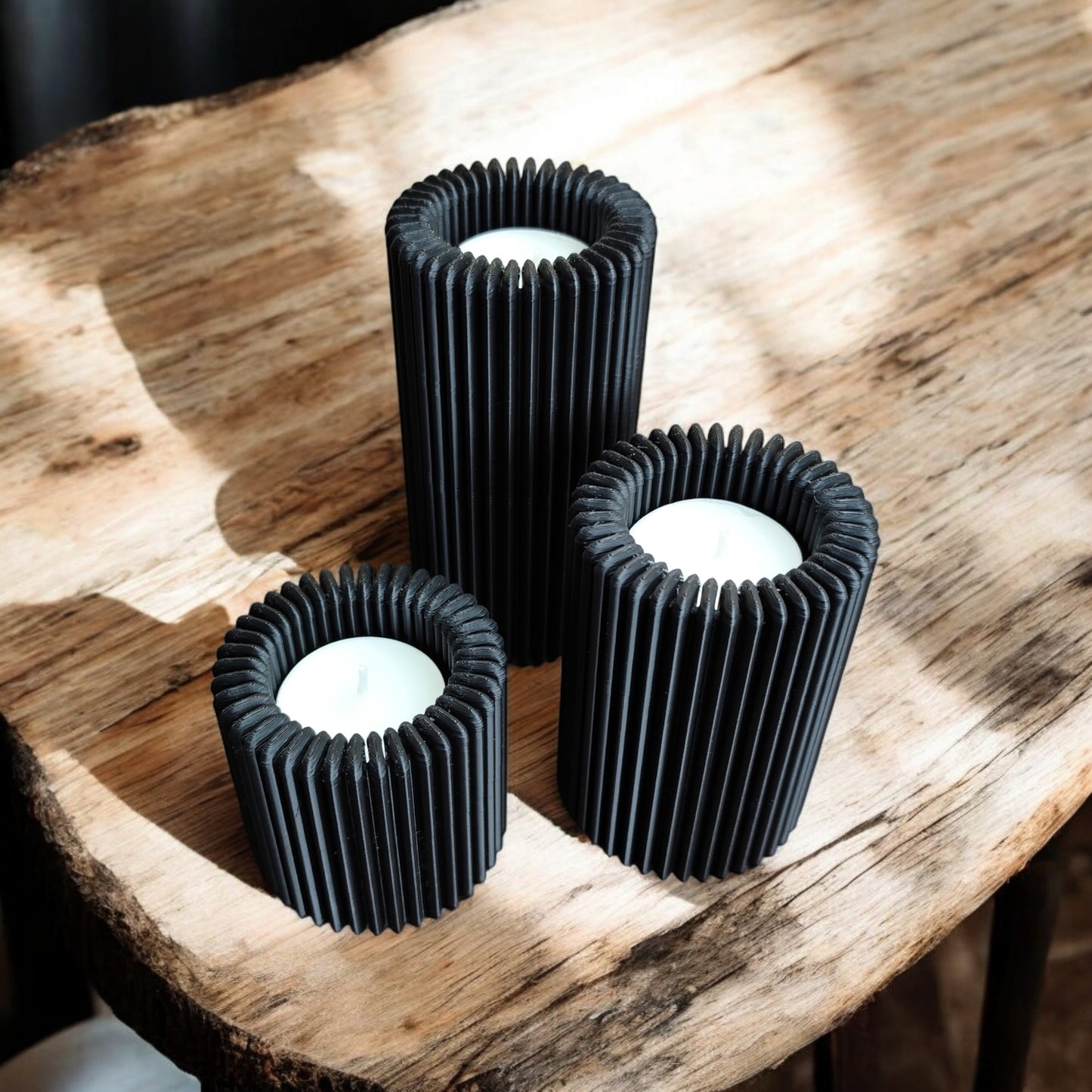 Supports Côtelés pour Bougies Chauffe-Plat