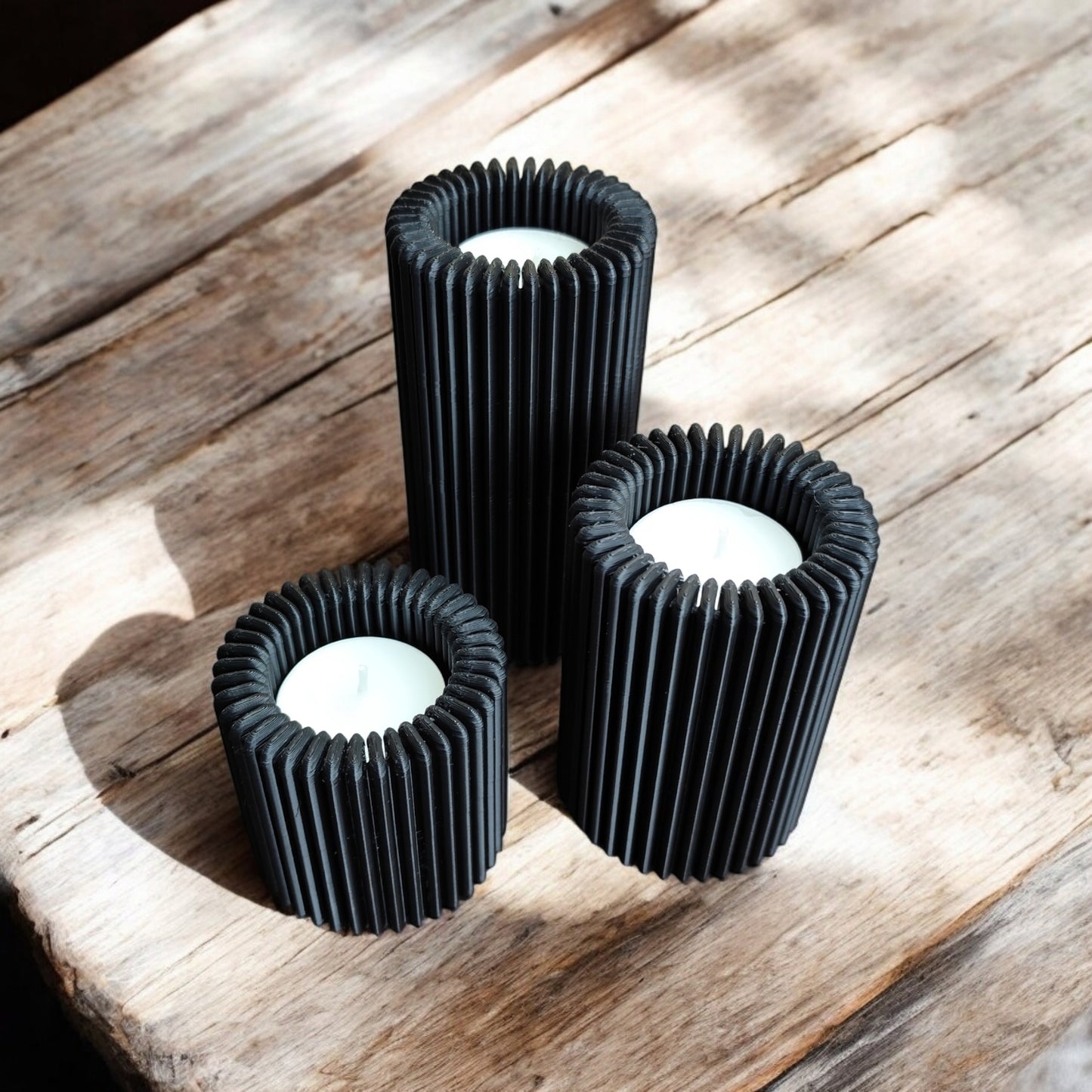 Supports Côtelés pour Bougies Chauffe-Plat