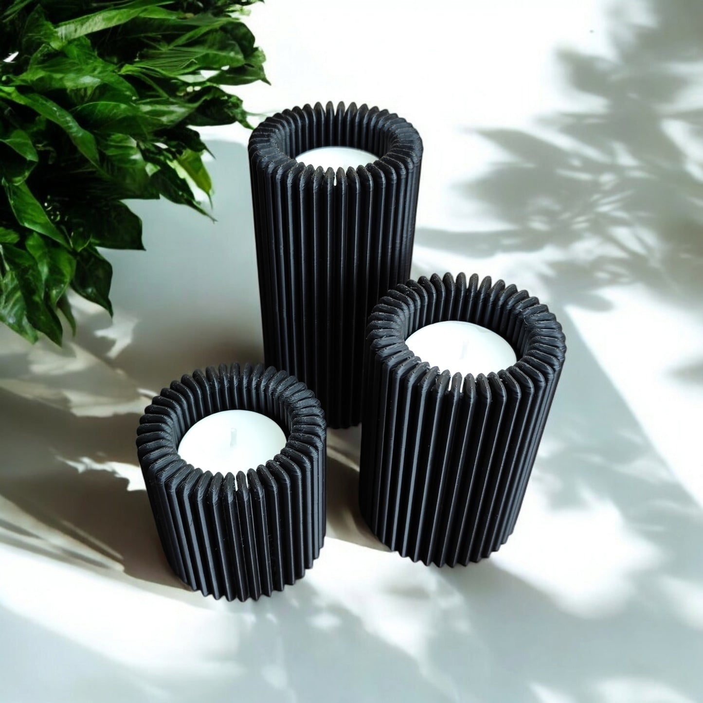 Supports Côtelés pour Bougies Chauffe-Plat