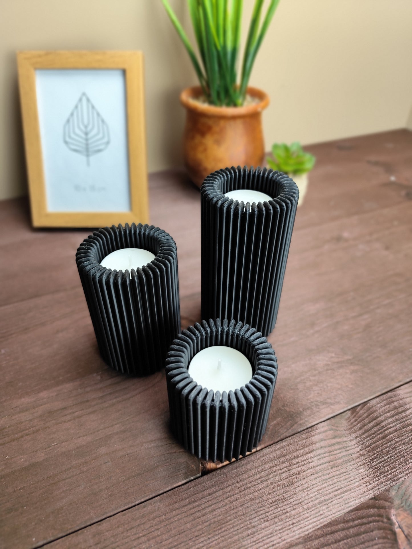 Supports Côtelés pour Bougies Chauffe-Plat