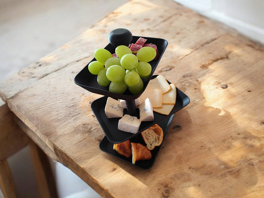 Plateau de service à trois niveaux - Étagère à snacks