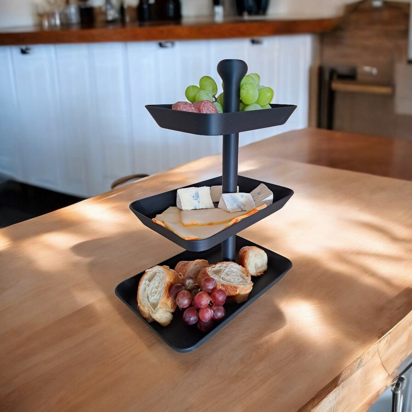 Plateau de service à trois niveaux - Étagère à snacks