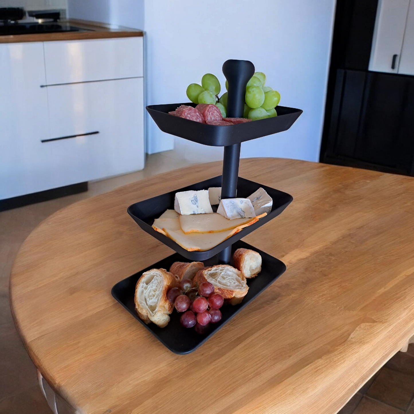 Plateau de service à trois niveaux - Étagère à snacks